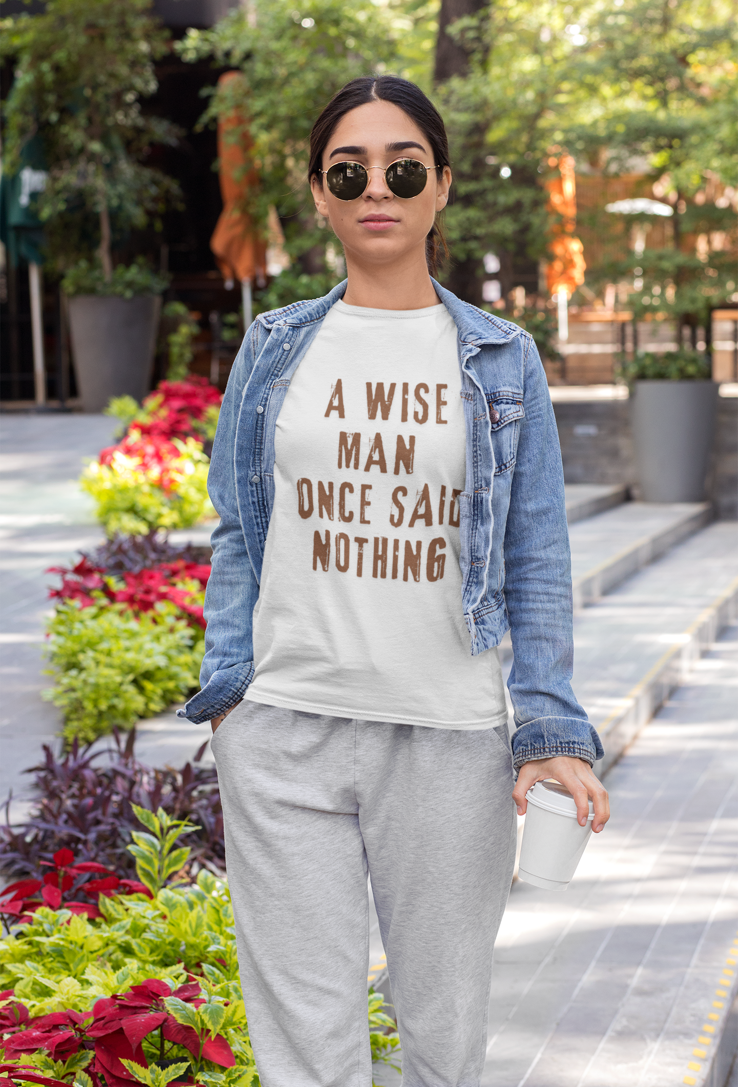 A Wise Man Once Said Nothing - Women’s Softstyle Tee, Casual Tee, Quote Shirt, Gift for Her, Fun Graphic Tee