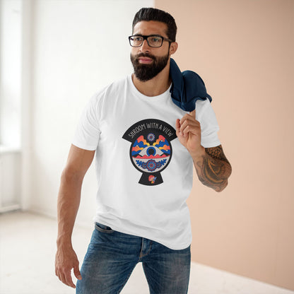 Colorful Mushroom Themed Tee, Trendy Adult T-Shirt, Casual Outfit, Gift for Nature Lovers, Psychedelic Art Shirt, Bohemian Style Top