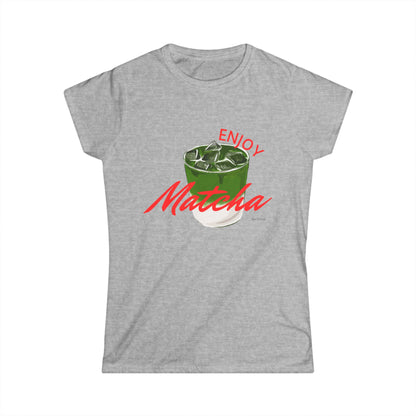 Enjoy Matcha Women's Softstyle Tee - Perfect for Tea Lovers
