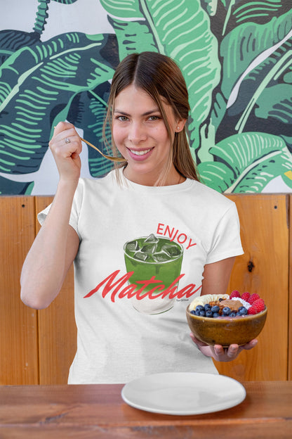 Enjoy Matcha Women's Softstyle Tee - Perfect for Tea Lovers