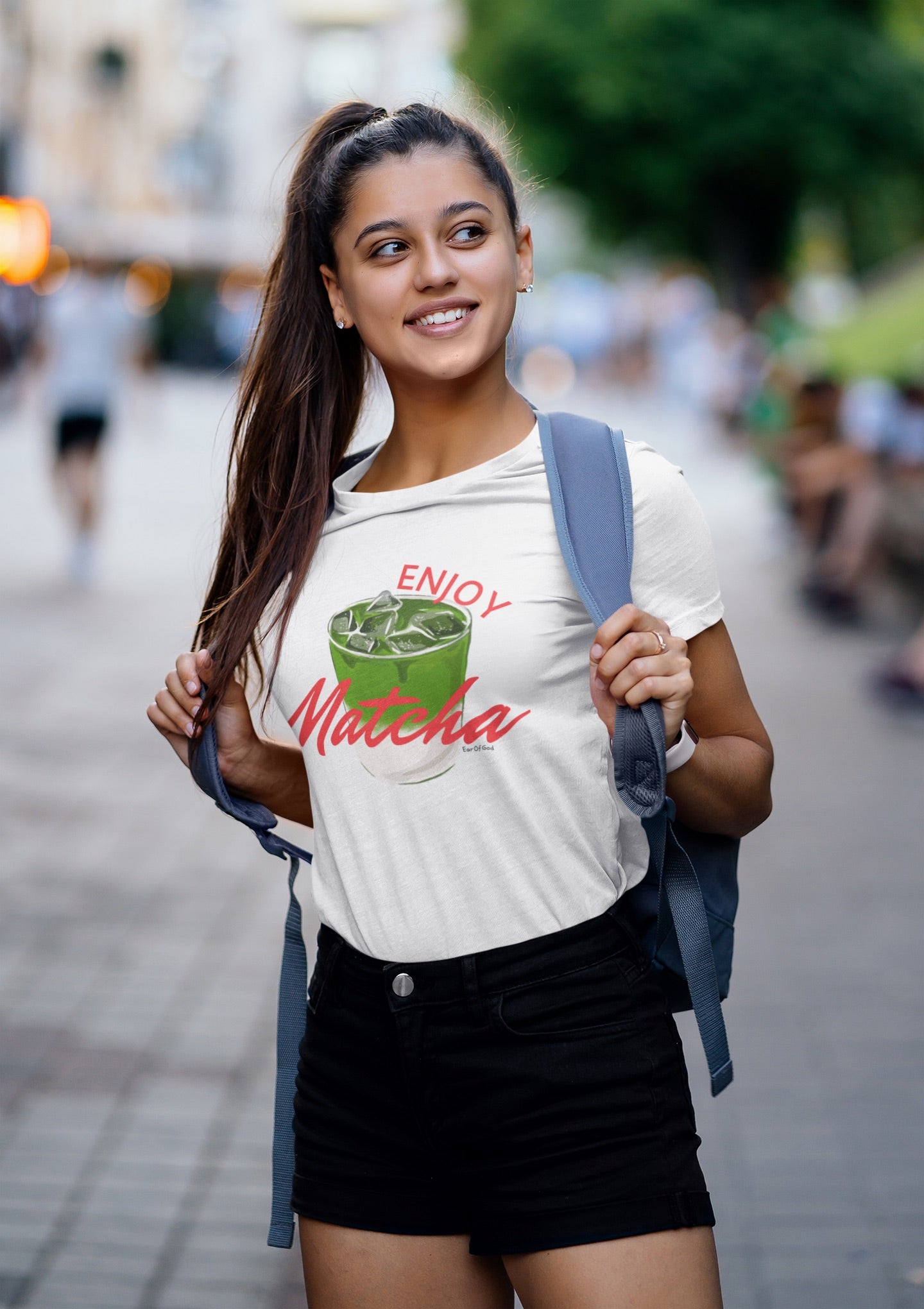 Enjoy Matcha Women's Softstyle Tee - Perfect for Tea Lovers