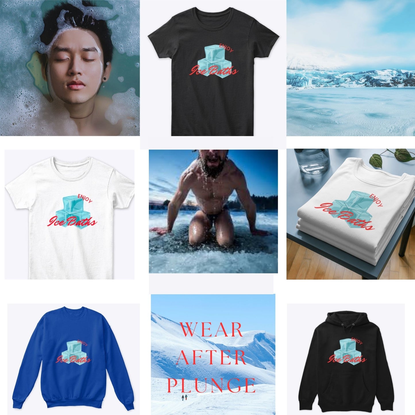 Enjoy Ice Bath T-Shirt -  Cold Plunge -  Unisex T-Shirt