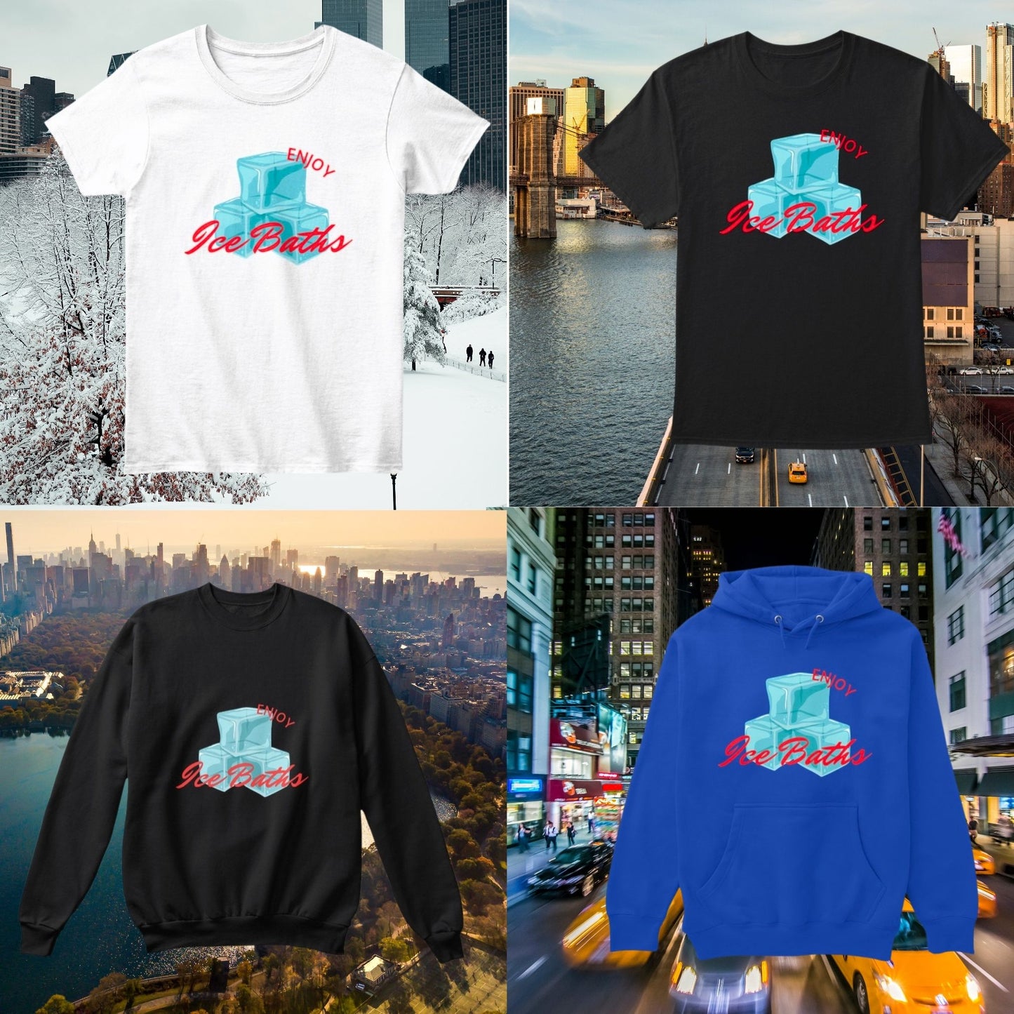 Enjoy Ice Bath T-Shirt -  Cold Plunge -  Unisex T-Shirt