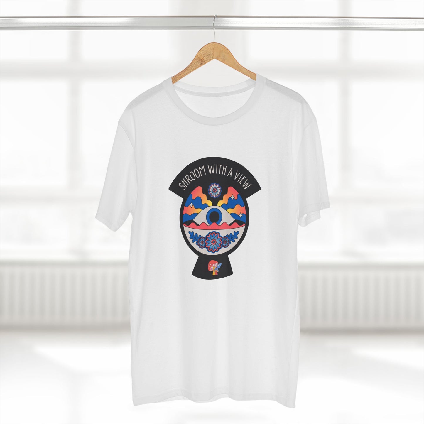 Colorful Mushroom Themed Tee, Trendy Adult T-Shirt, Casual Outfit, Gift for Nature Lovers, Psychedelic Art Shirt, Bohemian Style Top