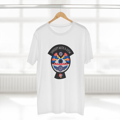 Colorful Mushroom Themed Tee, Trendy Adult T-Shirt, Casual Outfit, Gift for Nature Lovers, Psychedelic Art Shirt, Bohemian Style Top