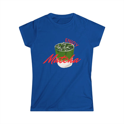 Enjoy Matcha Women's Softstyle Tee - Perfect for Tea Lovers