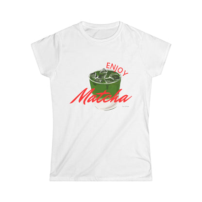Enjoy Matcha Women's Softstyle Tee - Perfect for Tea Lovers